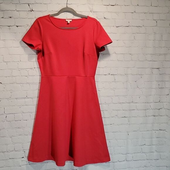 Talbots bright pink short sleeve skater dress - Picture 1 of 8